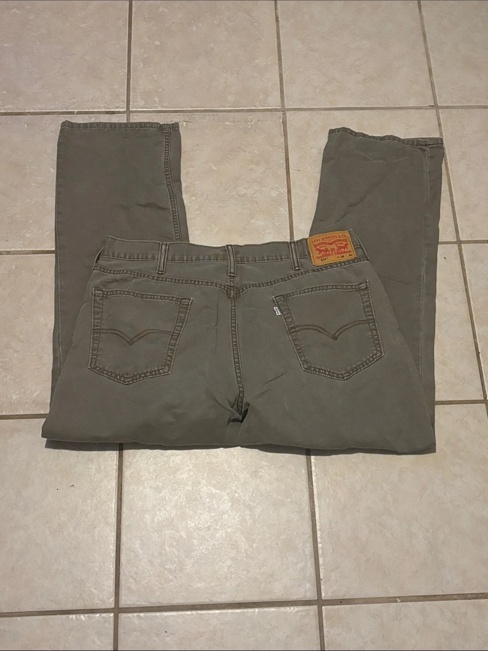 Levi's Men's Slim Straight Jeans in Olive
